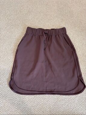 lululemon athletica Brown Drawstring Mini Skirt